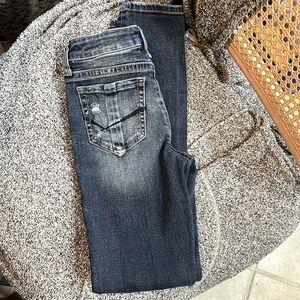 BKE Girls Dark washed Jeans Size 10 Blue Denim Adjustable Waist